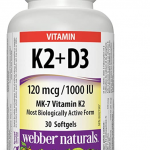 Webber Naturals K2D3 (120mcg+1000IU) a30 softgels