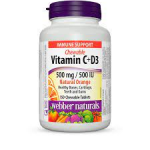 Webber Naturals Vitamin C + Vitamin D3 a150 žvakaći tableta