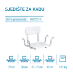 Sjedalo za kadu sa naslonom PRIME CH