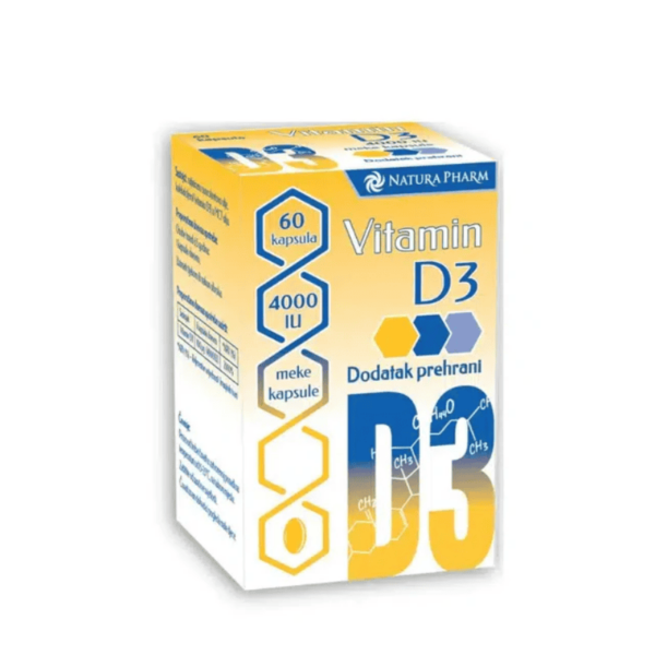 Natura Pharm Vitamin D3 4000 IU 60 kapsula